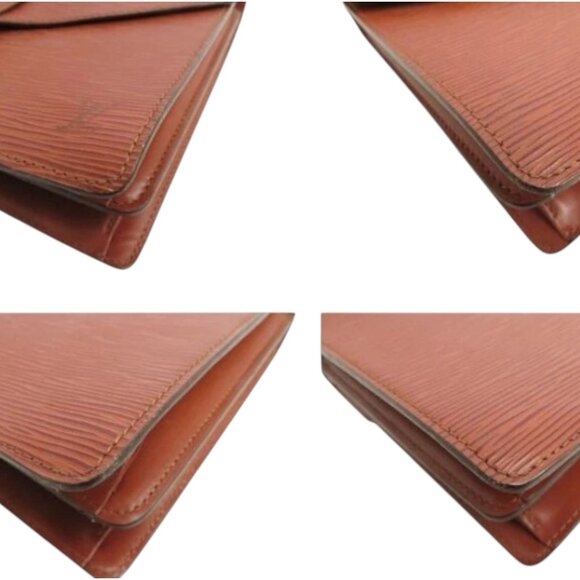 177318BR (L4) Louis Vuitton Brief Case Concorde Brown Epi Leather - Picture 10 of 14